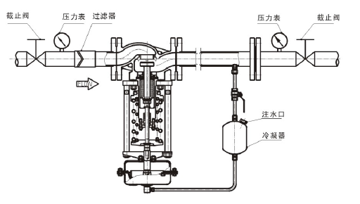 調節蒸汽，閥後壓力調節型